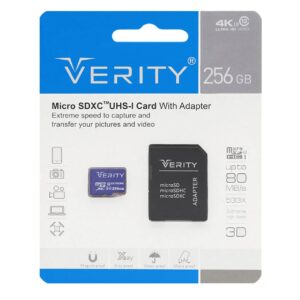 Verity microSDXC & adapter UHS-I U3 Class 10-80MB/s-256GB