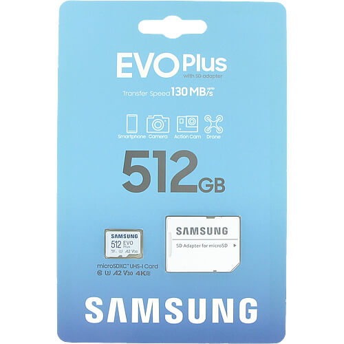 کارت حافظه microSDXC سامسونگ مدل Evo Plus A2 V30 ظرفیت 512 گیگابایت