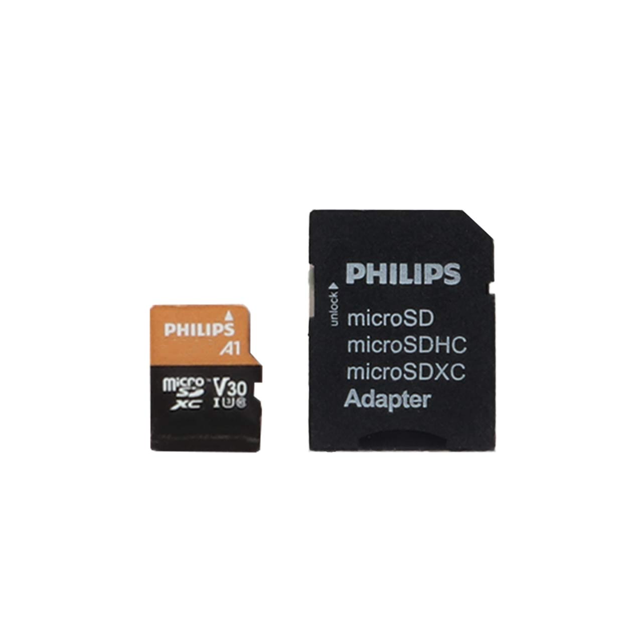 PHILIPS microSDHC & adapter UHS-I Ultra Pro U3 Class 10 V30 A1 - 100MB/s - 128GB