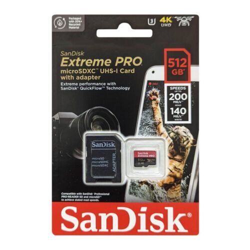 کارت حافظه MicroSDXC سن دیسک مدل Extreme Pro 4k استاندارد UHS-I U3 -A2  ظرفیت 512 گیگابایت