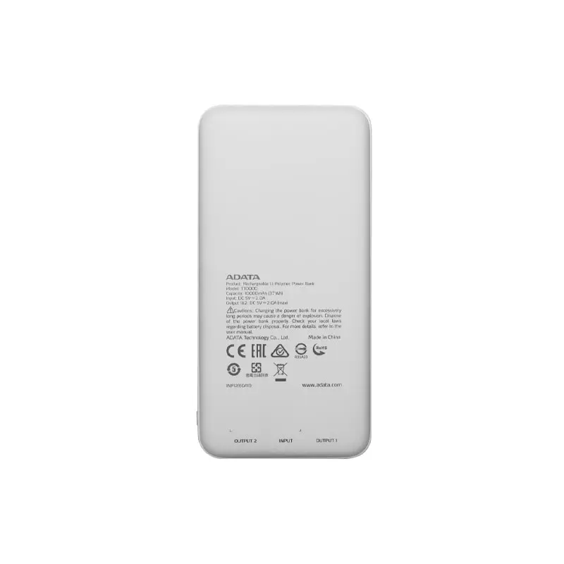 پاوربانک ای دیتا مدل T10000 ظرفیت 10000 میلیآمپرساعت