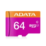 کارت حافظه ا‎ی‌دیتا مدل SDHC UHS-I +ADP V10 R80 W25 با ظرفیت 64 گیگابایت به همراه آداپتور