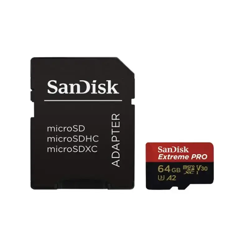 کارت حافظه سن دیسک مدل SanDisk Extreme Pro ظرفیت 64 گیگابایت با آداپتور