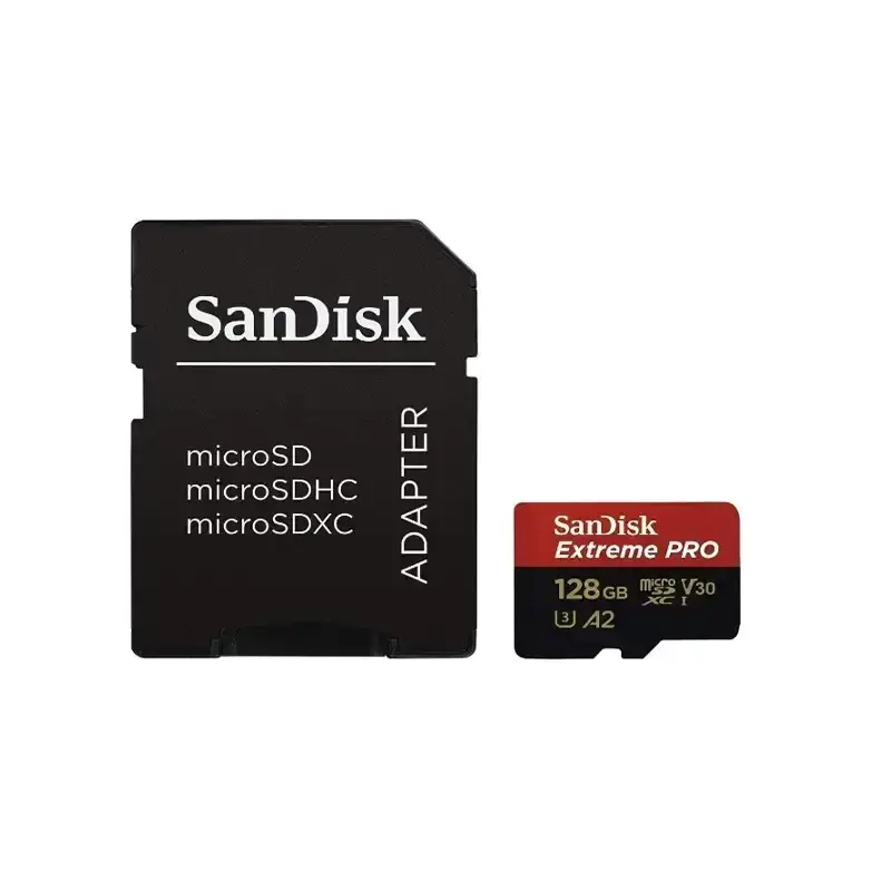 کارت حافظه سن دیسک مدل SanDisk Extreme Pro  ظرفیت 128 گیگابایت با آداپتور