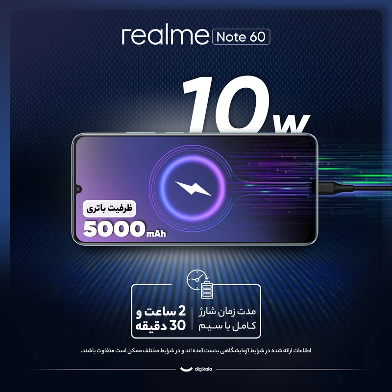 گوشی ریلمی Note 60 ظرفیت 128 گیگابایت رم 4 گیگابایت