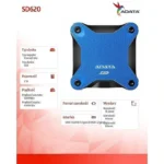 هارد اکسترنال ای دیتا مدل SSD SD620 ظرفیت 1 ترابایت