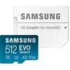 کارت حافظه سامسونگ مدل Evo SELECT A2 V30 ظرفیت 512 گیگابایت به همراه آداپتور SD