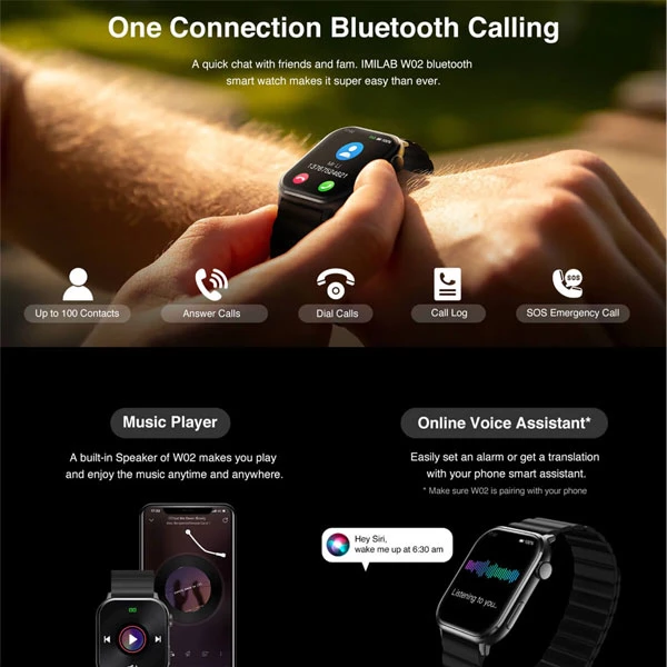 ساعت هوشمند شیائومی مدل Imilab W02 (گلوبال)