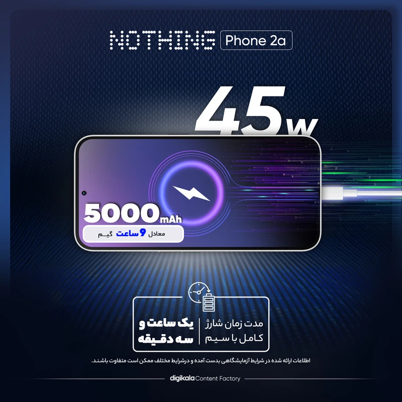 گوشی موبایل ناتینگ مدل Phone 2a دو سیم کارت ظرفیت 256 گیگابایت رم 12 گیگابایت