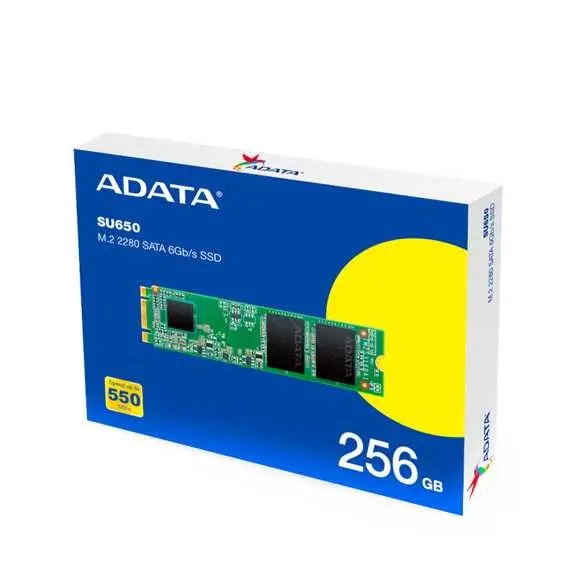 هارد اس اس دی اینترنال ای دیتا مدل Sata M2 2280 SU650 ظرفیت 256 گیگابایت