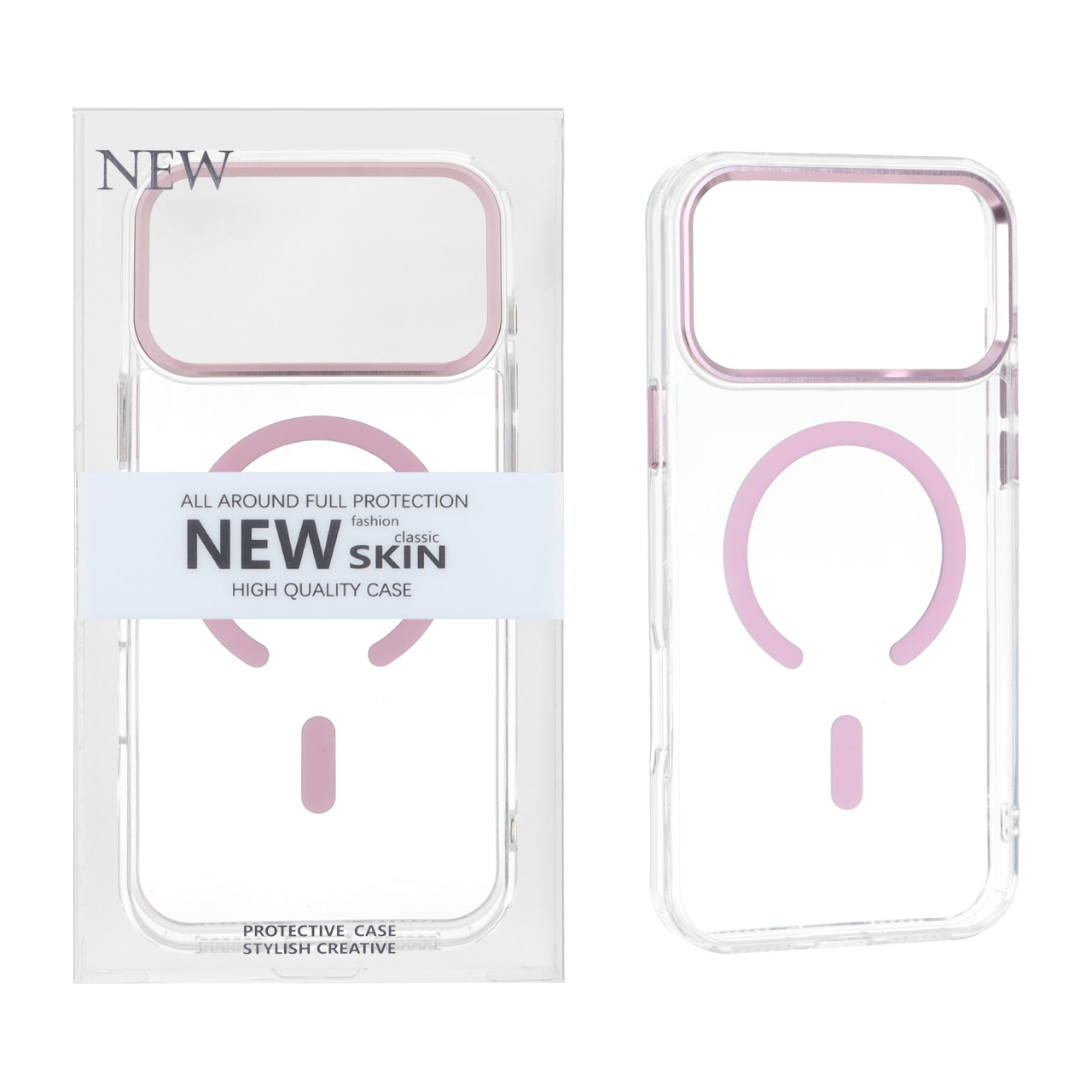 قاب اورجینال New Skin شفاف MagSafe پشت سخت لنز آلومینیومی Apple iPhone 17 Pro Max
