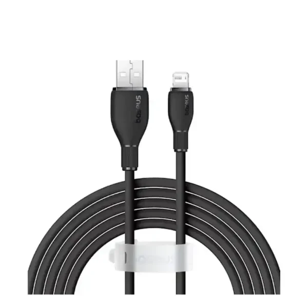کابل شارژ USB to iP باسئوس مدل Pudding Series با طول 1.2 متر 2.4 آمپر