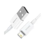 کابل شارژ USB to iP باسئوس مدل Superior Series CALYS-A با طول 1متر 2.4 آمپر