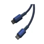 کابل شارژ Type-C to Type-C باسئوس مدل Tungsten Gold با طول 1 متر 100 وات